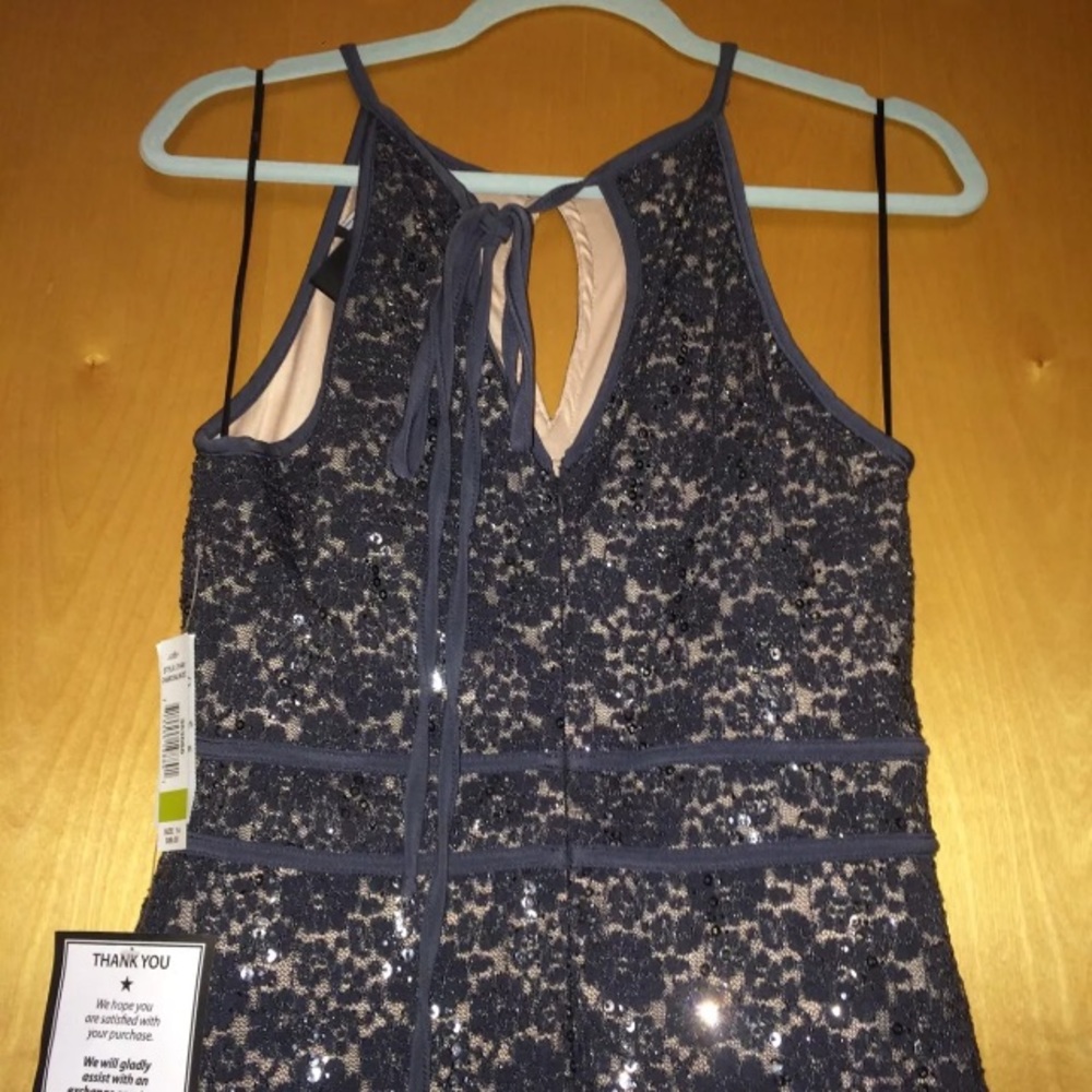 Nightway Charcoal/Nude Size 14 Dress